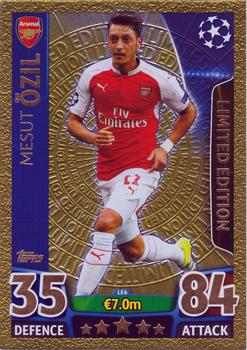 2015-16 Topps Match Attax UEFA Champions League English - Limited Editions Gold #LE6 Mesut Özil Front
