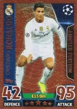 2015-16 Topps Match Attax UEFA Champions League English - Limited Editions Bronze #LE1 Cristiano Ronaldo Front