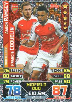 2015-16 Topps Match Attax Premier League - Duo #442 Francis Coquelin / Aaron Ramsey Front