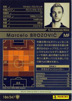 2015-16 Panini/Sega World Club Champion Football #186 Marcelo Brozovic Back