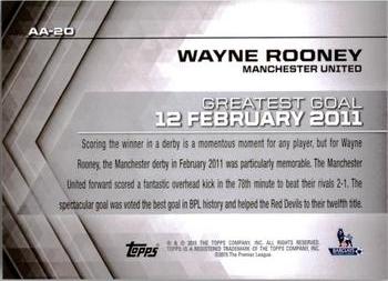 2015 Topps Premier Gold - All-Time Accolades #AA-20 Wayne Rooney Back