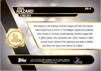 2015 Topps Premier Gold - Best of Barclays #BB-5 Eden Hazard Back
