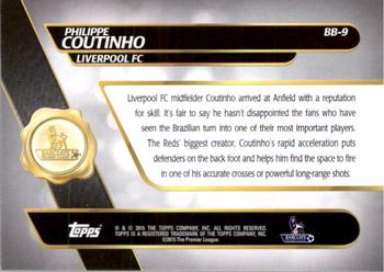 2015 Topps Premier Gold - Best of Barclays #BB-9 Philippe Coutinho Back