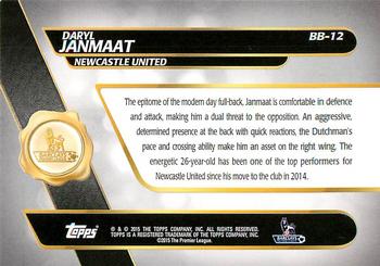 2015 Topps Premier Gold - Best of Barclays #BB-12 Daryl Janmaat Back