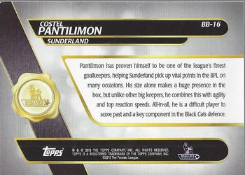 2015 Topps Premier Gold - Best of Barclays #BB-16 Costel Pantilimon Back