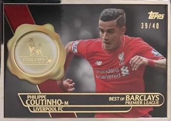 2015 Topps Premier Gold - Best of Barclays Silver Framed #BB-9 Philippe Coutinho Front