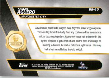 2015 Topps Premier Gold - Best of Barclays Gold Framed #BB-10 Sergio Aguero Back