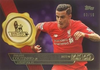 2015 Topps Premier Gold - Best of Barclays Purple #BB-9 Philippe Coutinho Front