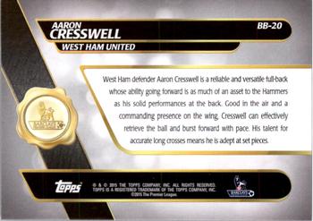 2015 Topps Premier Gold - Best of Barclays Purple #BB-20 Aaron Cresswell Back