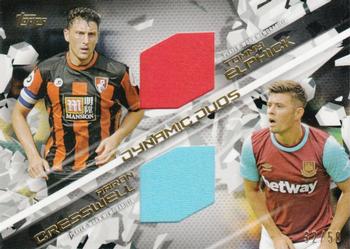 2015 Topps Premier Gold - Dynamic Duo Relics #DD-EC Tommy Elphick / Aaron Cresswell Front