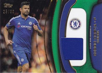 2015 Topps Premier Gold - Football Fibers Relics Green #FF-DC Diego Costa Front