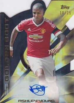 2015 Topps Premier Gold - Golden Boot Die Cut Autographs #GB-AY Ashley Young Front
