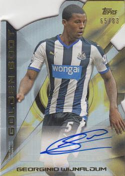 2015 Topps Premier Gold - Golden Boot Die Cut Autographs #GB-GW Georginio Wijnaldum Front