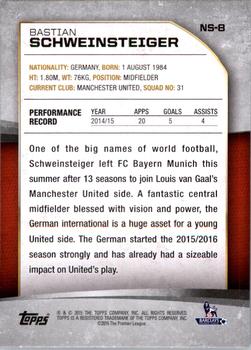 2015 Topps Premier Gold - New Signings #NS-8 Bastian Schweinsteiger Back
