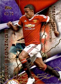 2015 Topps Premier Gold - New Signings Purple #NS-7 Memphis Depay Front