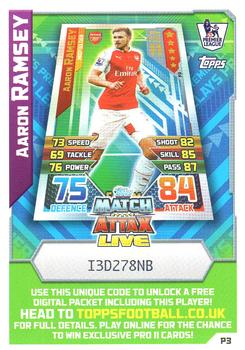 2015-16 Topps Match Attax Premier League - Pro 11 Code Cards #P3 Aaron Ramsey Front