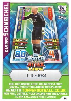 2015-16 Topps Match Attax Premier League - Pro 11 Code Cards #P11 Kasper Schmeichel Front