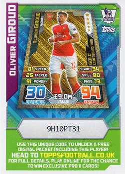 2015-16 Topps Match Attax Premier League - Pro 11 Code Cards #NNO Olivier Giroud Front