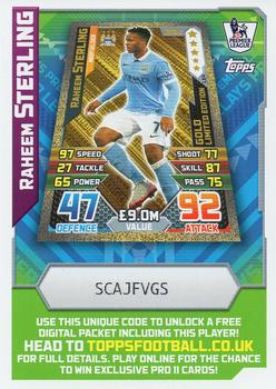 2015-16 Topps Match Attax Premier League - Pro 11 Code Cards #NNO Raheem Sterling Front