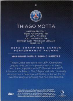 2015-16 Topps UEFA Champions League Showcase - Blue #8 Thiago Motta Back
