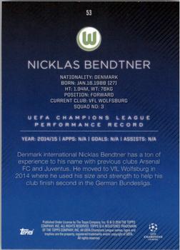 2015-16 Topps UEFA Champions League Showcase - Blue #53 Nicklas Bendtner Back