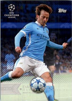 2015-16 Topps UEFA Champions League Showcase - Blue #90 David Silva Front