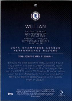 2015-16 Topps UEFA Champions League Showcase - Blue #160 Willian Back