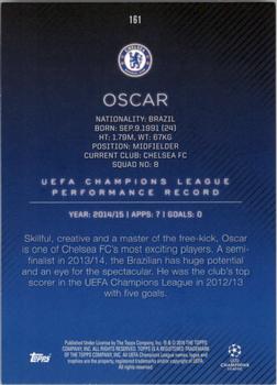 2015-16 Topps UEFA Champions League Showcase - Blue #161 Oscar Back