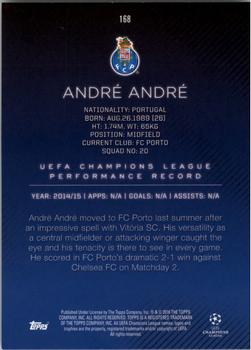 2015-16 Topps UEFA Champions League Showcase - Blue #168 Andre Andre Back