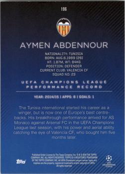2015-16 Topps UEFA Champions League Showcase - Blue #196 Aymen Abdennour Back