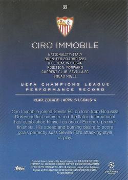 2015-16 Topps UEFA Champions League Showcase - Green #99 Ciro Immobile Back