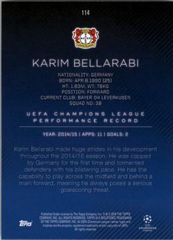 2015-16 Topps UEFA Champions League Showcase - Green #114 Karim Bellarabi Back