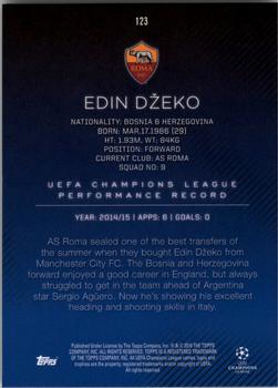 2015-16 Topps UEFA Champions League Showcase - Green #123 Edin Džeko Back