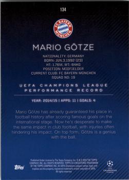 2015-16 Topps UEFA Champions League Showcase - Green #134 Mario Götze Back