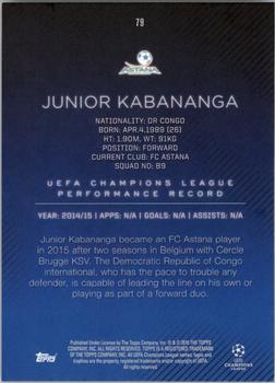 2015-16 Topps UEFA Champions League Showcase - Gold #79 Junior Kabananga Back