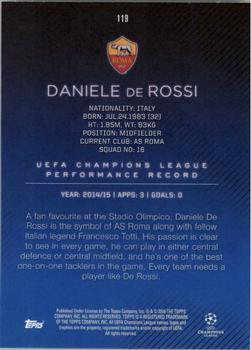 2015-16 Topps UEFA Champions League Showcase - Gold #119 Daniele De Rossi Back