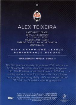 2015-16 Topps UEFA Champions League Showcase - Red #20 Alex Teixeira Back