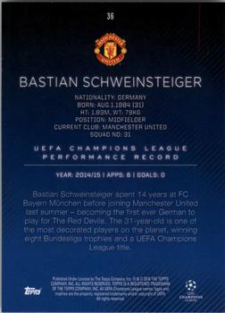 2015-16 Topps UEFA Champions League Showcase - Red #36 Bastian Schweinsteiger Back