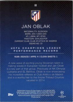 2015-16 Topps UEFA Champions League Showcase - Red #60 Jan Oblak Back