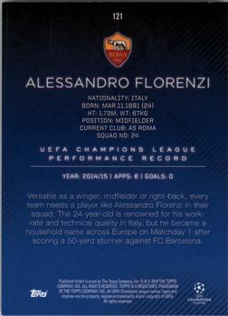 2015-16 Topps UEFA Champions League Showcase - Red #121 Alessandro Florenzi Back
