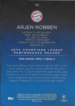 2015-16 Topps UEFA Champions League Showcase - Red #135 Arjen Robben Back