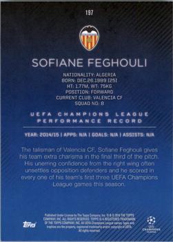 2015-16 Topps UEFA Champions League Showcase - Red #197 Sofiane Feghouli Back