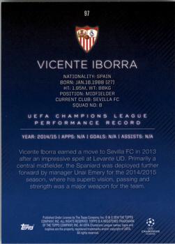 2015-16 Topps UEFA Champions League Showcase - Black #97 Vicente Iborra Back