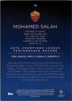 2015-16 Topps UEFA Champions League Showcase - Black #118 Mohamed Salah Back