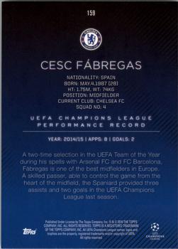 2015-16 Topps UEFA Champions League Showcase - Black #159 Cesc Fabregas Back