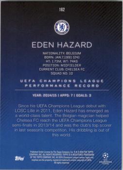 2015-16 Topps UEFA Champions League Showcase - Black #162 Eden Hazard Back