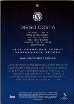 2015-16 Topps UEFA Champions League Showcase - Black #163 Diego Costa Back