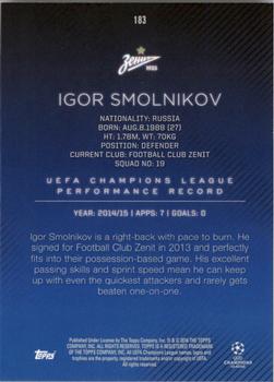 2015-16 Topps UEFA Champions League Showcase - Black #183 Igor Smolnikov Back