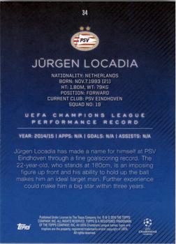 2015-16 Topps UEFA Champions League Showcase - Champions #34 Jürgen Locadia Back
