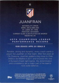 2015-16 Topps UEFA Champions League Showcase - Champions #62 Juanfran Back